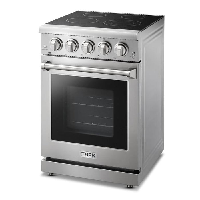 Thor Kitchen Appliance Package - 24 in. Professional Electric Range, Range Hood, AP-HRE2401