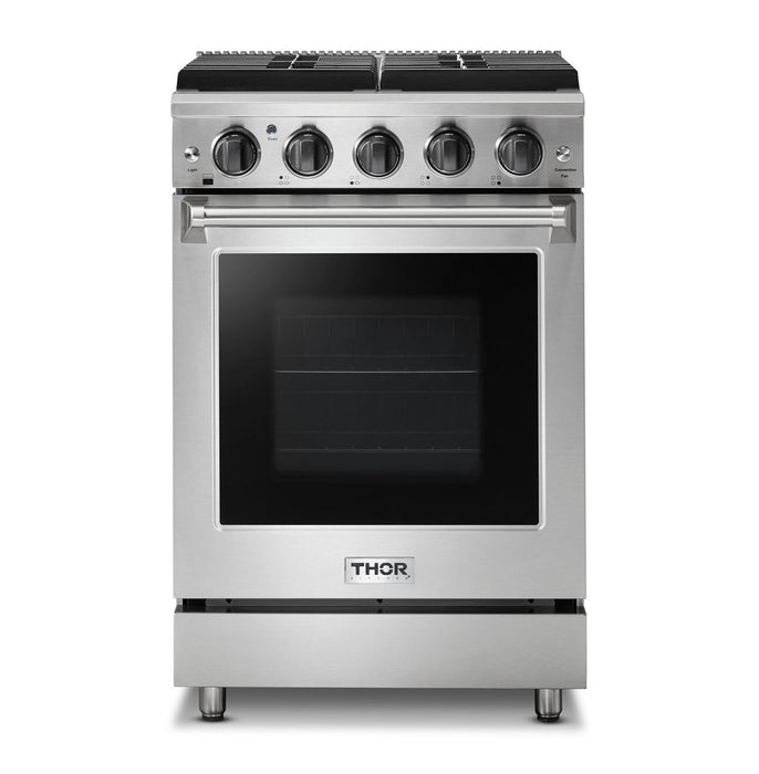 Thor Kitchen 24" Propane Gas Range in Stainless Steel, LRG2401ULP