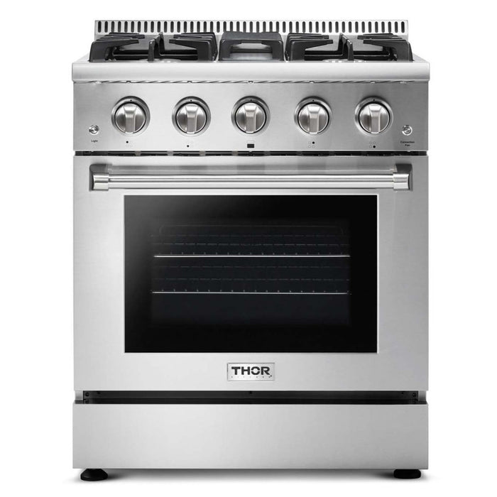 Thor Kitchen 30" Professional Natural Gas Range in Stainless Steel, HRG3080U
