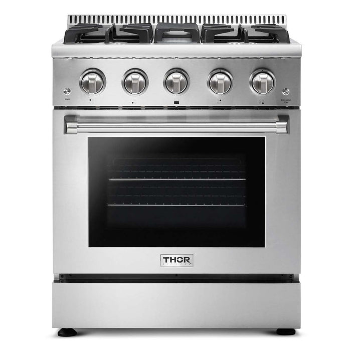 Thor Kitchen 30" Professional Propane Gas Range in Stainless Steel, HRG3080ULP