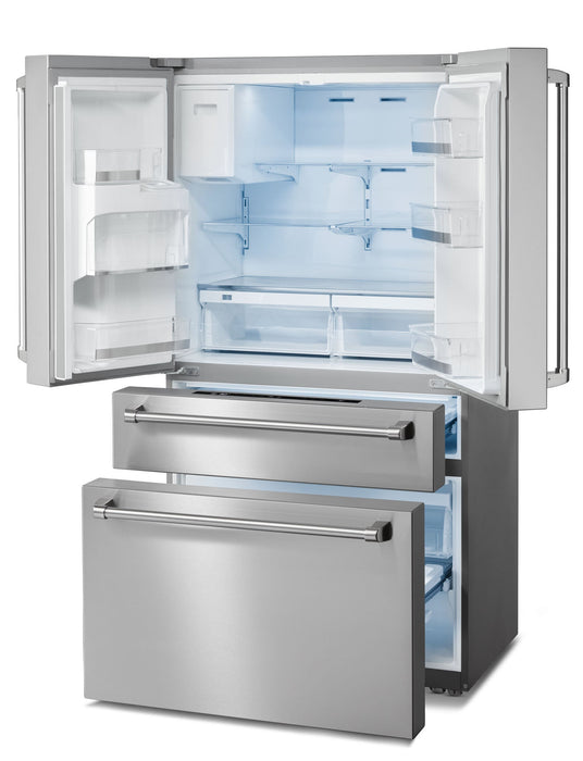 Thor Kitchen Appliance Package - 30 In. Natural Gas Range, Refrigerator with Water and Ice Dispenser, Dishwasher, AP-TRG3001-9