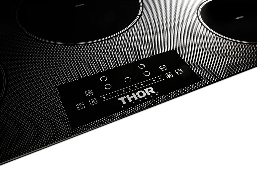 Thor Kitchen 36" Built-In Induction Cooktop with 5 Elements in Black, TIH36