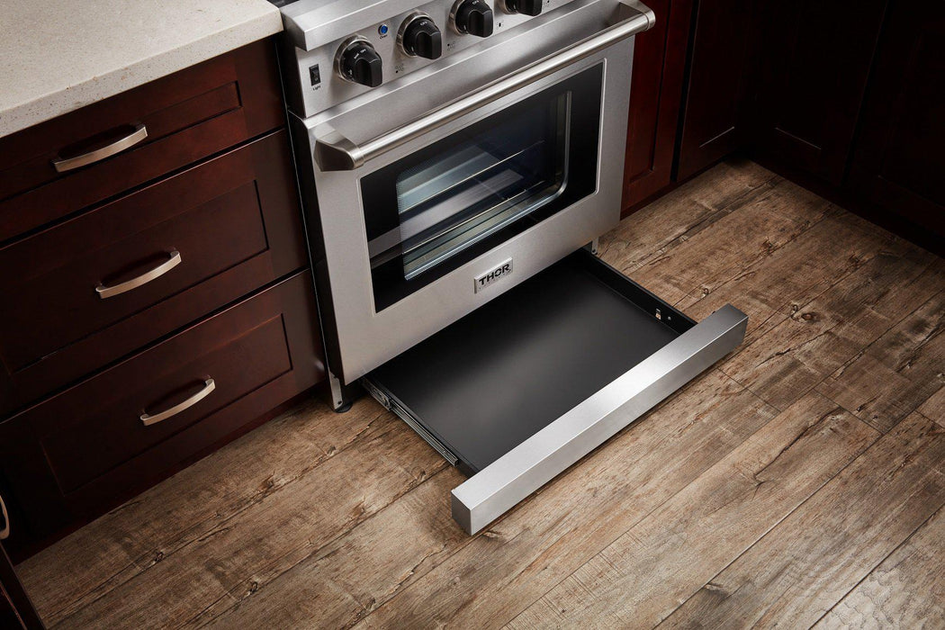 Thor Kitchen Appliance Package 36 Inch Gas Range, Range Hood, AP-LRG3601U-W