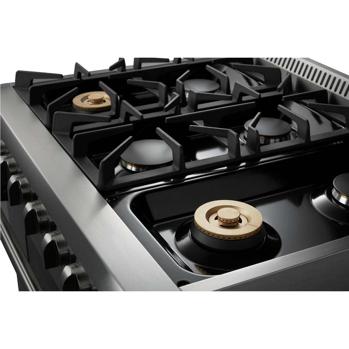 Thor Kitchen Appliance Package - 36 In. Gas Range and Range Hood, AP-HRG3618U-W