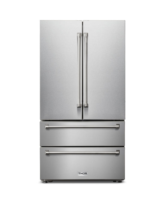 Thor Kitchen Appliance Package - 30 In. Natural Gas Range, Range Hood, Microwave Drawer, Refrigerator, Dishwasher, AP-LRG3001U-19