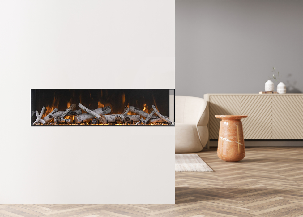 Amantii Tru-View XL Deep 40" Built-In Three Sided Electric Fireplace