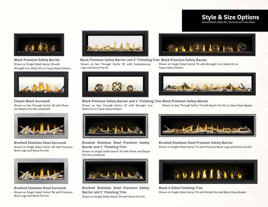 Napoleon Vector 50 Direct Vent See-Through Gas Fireplace