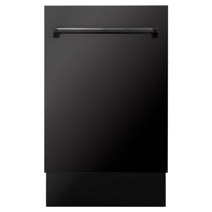 ZLINE 18" Tallac Series Top Control Dishwasher in Black Stainless Steel, DWV-BS-18