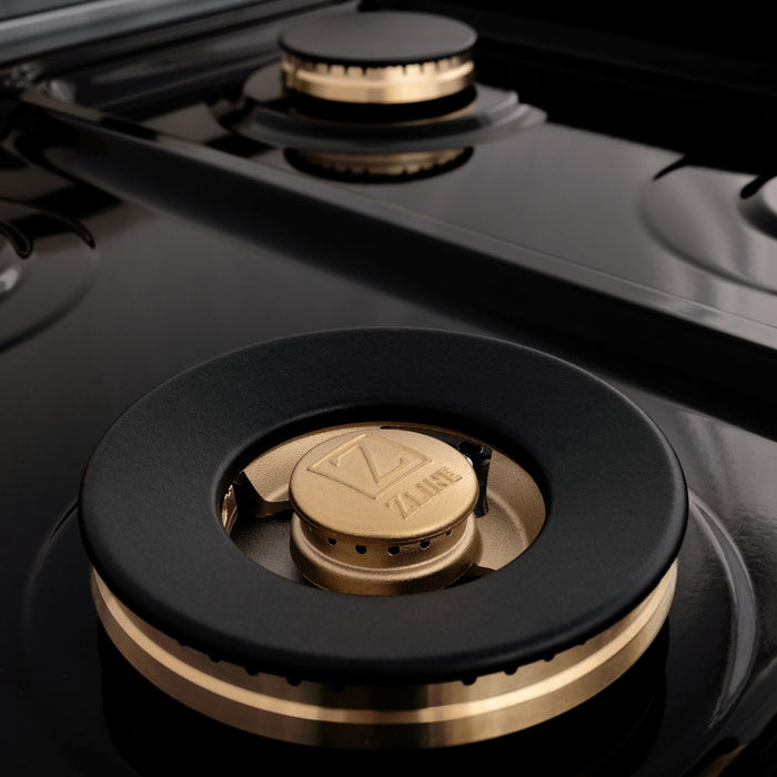 ZLINE 24" Autograph Edition All Gas Range in Stainless Steel with Gold Accents, RGZ-24-G