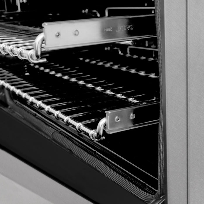 ZLINE 24" All Gas Range in DuraSnow® Stainless Steel Range with Brass Burners, RGS-SN-BR-24