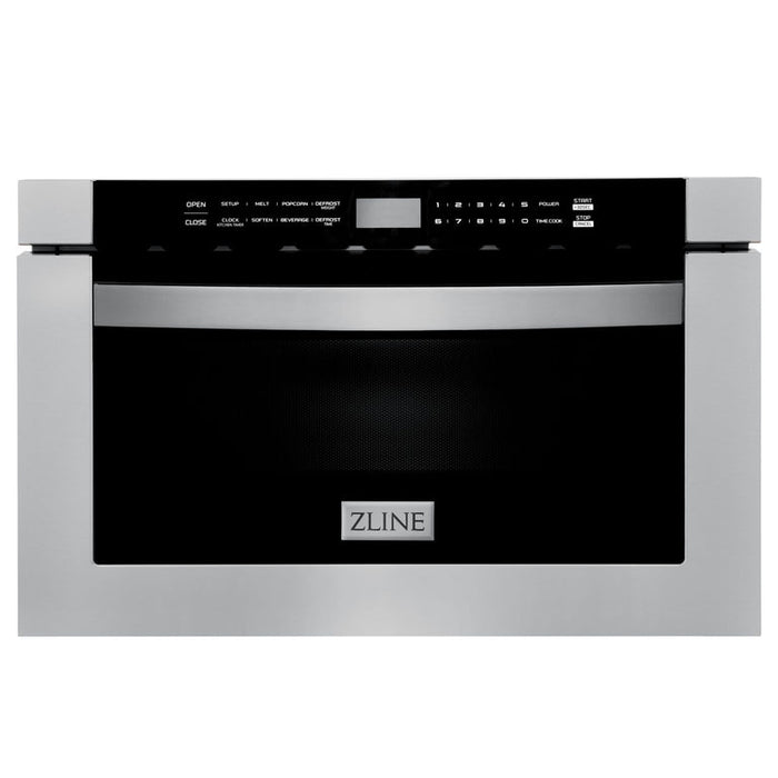 ZLINE Appliance Package - 36 in. Gas Range, Range Hood, Microwave Drawer, 3 Rack Dishwasher, 4KP-SGRRH36-MWDWV