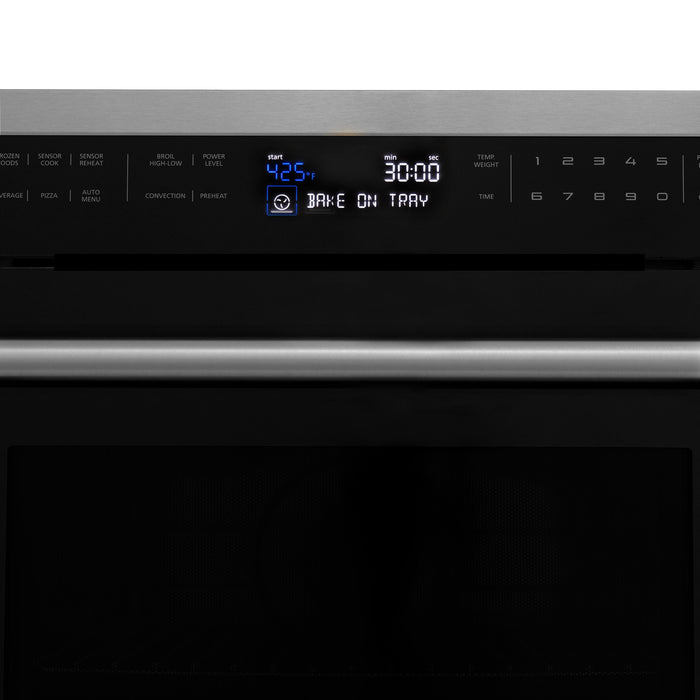 ZLINE 24" Built-in Convection Microwave Oven in Black Stainless Steel, MWO-24-BS