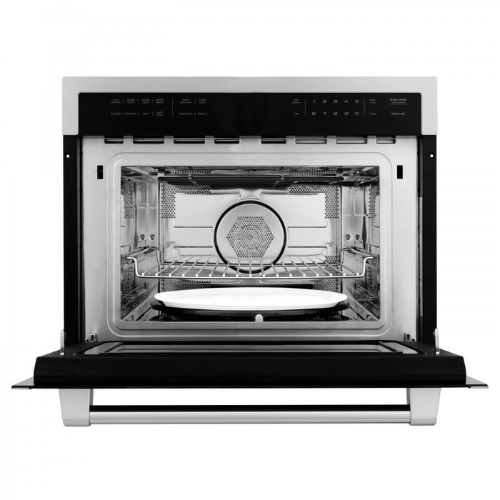 ZLINE Appliance Package - 36 in. Dual Fuel Range, Range Hood, Microwave Oven, 3KP-RARHC36-DWV