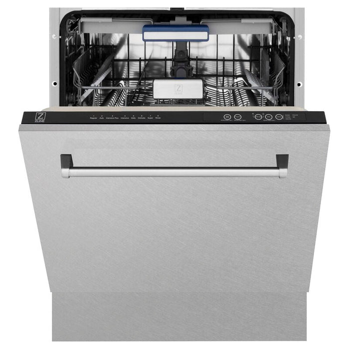 ZLINE 24" Tallac Series Top Control Dishwasher in DuraSnow® Stainless Steel with 3rd Rack, DWV-SN-24