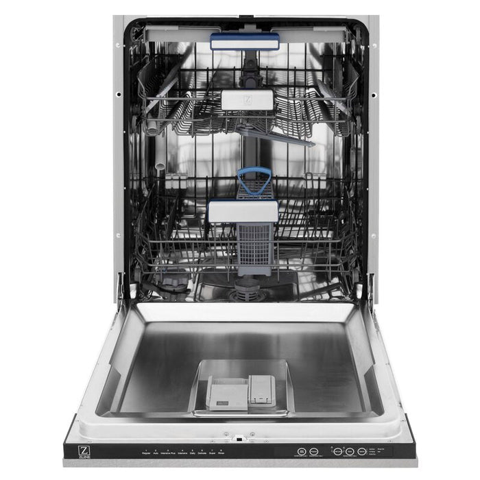 ZLINE 24" Tallac Series Top Control Dishwasher in DuraSnow® Stainless Steel with 3rd Rack, DWV-SN-24