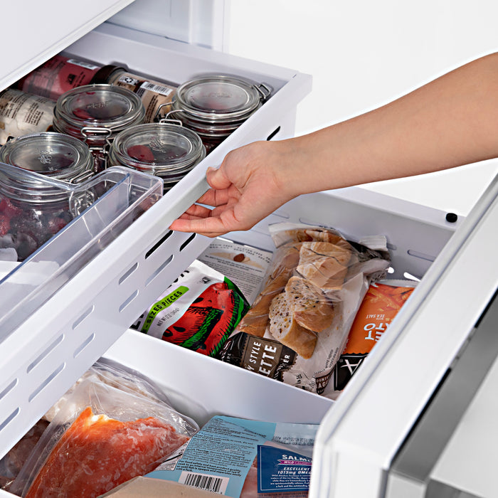 ZLINE 30" Built-In 2-Door Bottom Freezer Refrigerator in White Matte, RBIV-WM-30