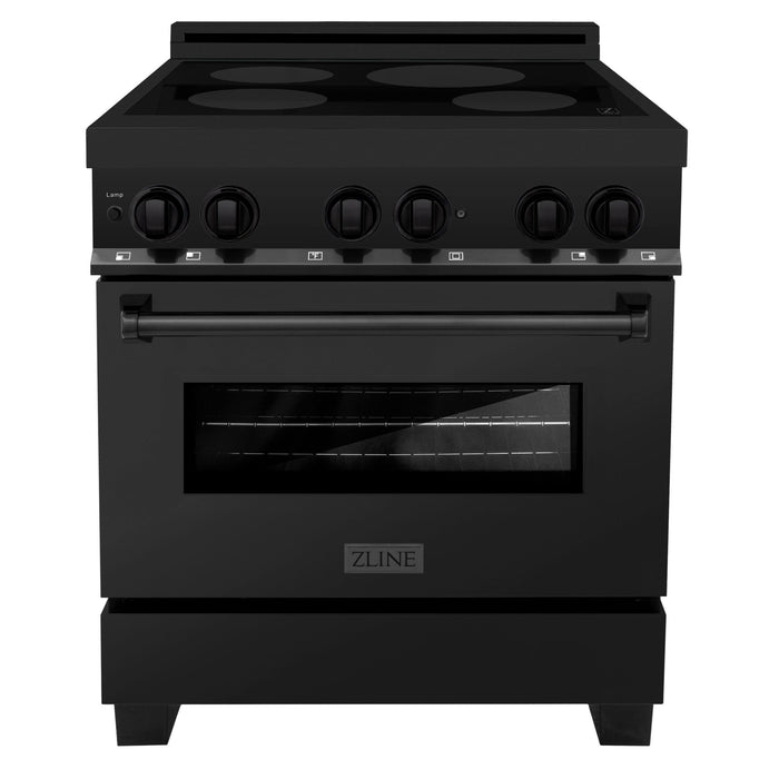 ZLINE 30" Induction Range with 4 Elements in Black Stainless Steel, RAIND-BS-30