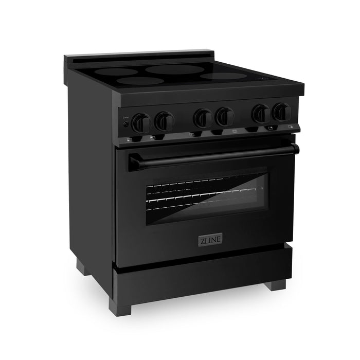 ZLINE 30" Induction Range with 4 Elements in Black Stainless Steel, RAIND-BS-30