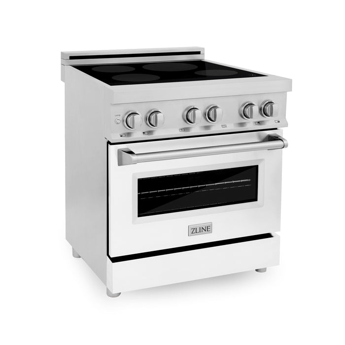 ZLINE 30" Induction Range with 4 Element Stove in White Matte, RAIND-WM-30