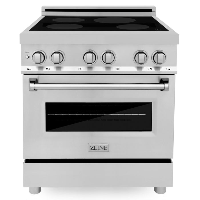 ZLINE 30" Induction Range with 4 Element Stove and Electric Oven in Stainless Steel, RAIND-30