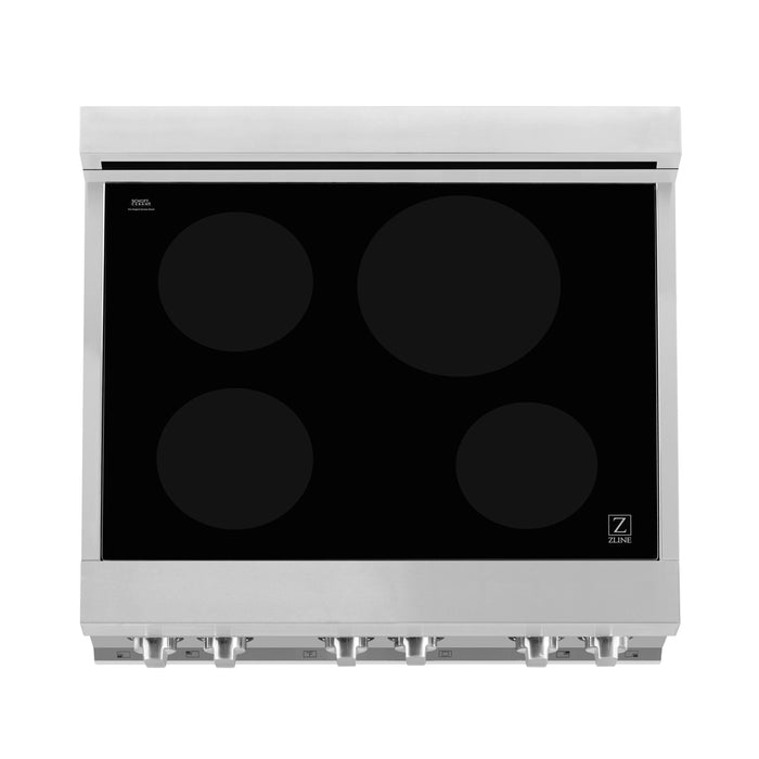 ZLINE 30" Induction Range with 4 Element Stove and Electric Oven in Stainless Steel, RAIND-30