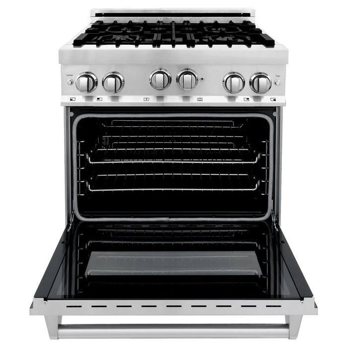 ZLINE Appliance Package - 30 in. Gas Range, Range Hood, Dishwasher, 3KP-RGRH30-DW