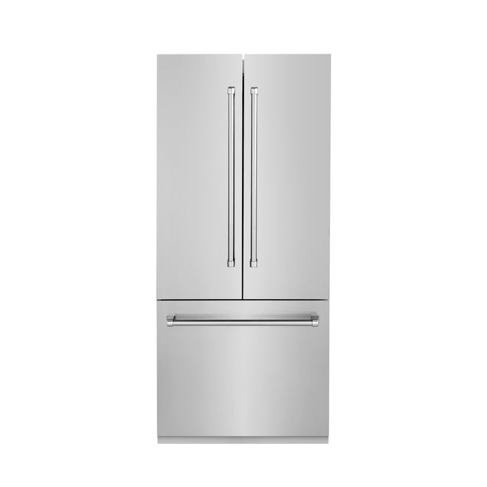 ZLINE 36" Built-In 3-Door French Door Refrigerator in Stainless Steel, RBIV-304-36