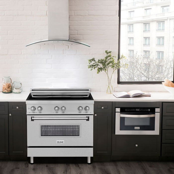 ZLINE 36" Induction Range in DuraSnow® Stainless Steel, RAIND-SN-36