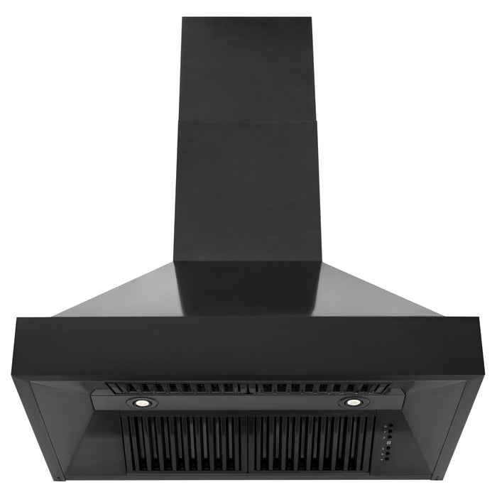 ZLINE 36" Wall Mount Range Hood in Black Stainless Steel, BS655N-36