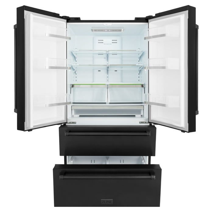 ZLINE Appliance Package - 48 in. Dual Fuel Range, Range Hood, Microwave Drawer, Dishwasher, Refrigerator, 5KPR-RABRH48-MWDWV