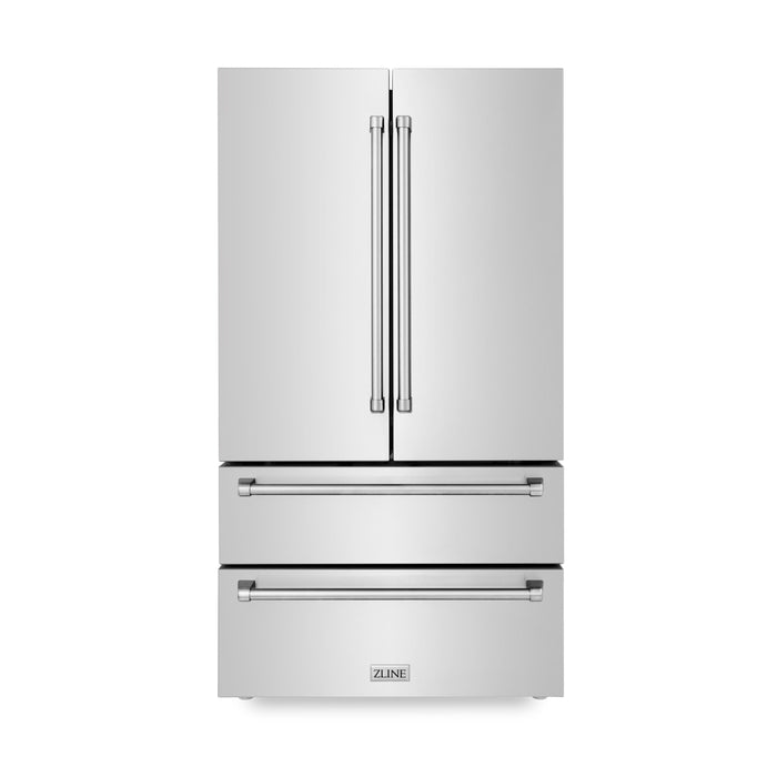 ZLINE Appliance Package - 30 in. Dual Fuel Range, Range Hood, Microwave Drawer, 3 Rack Dishwasher, Refrigerator, 5KPR-RARH30-MWDWV