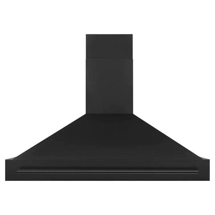 ZLINE 48" Wall Mount Range Hood in Black Stainless Steel with Black Stainless Steel Handle, BS655-48-BS