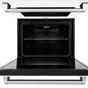 ZLINE 30" Professional True Convection Double Wall Oven with Air Fry and Self-Clean in Stainless Steel with White Matte Doors, WAD-WM-30