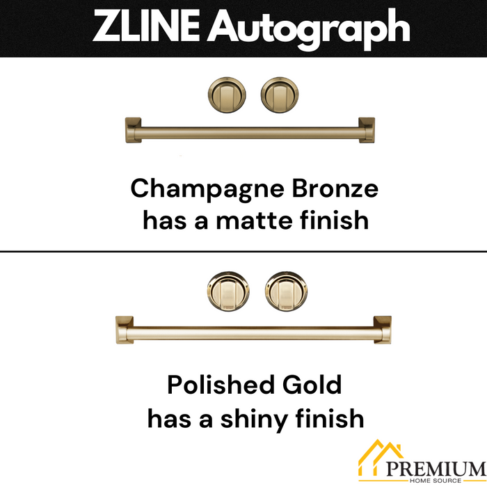 ZLINE 60" Autograph Edition Built-In 4-Door Refrigerator in Stainless Steel with Gold Accents, RBIVZ-304-60-G