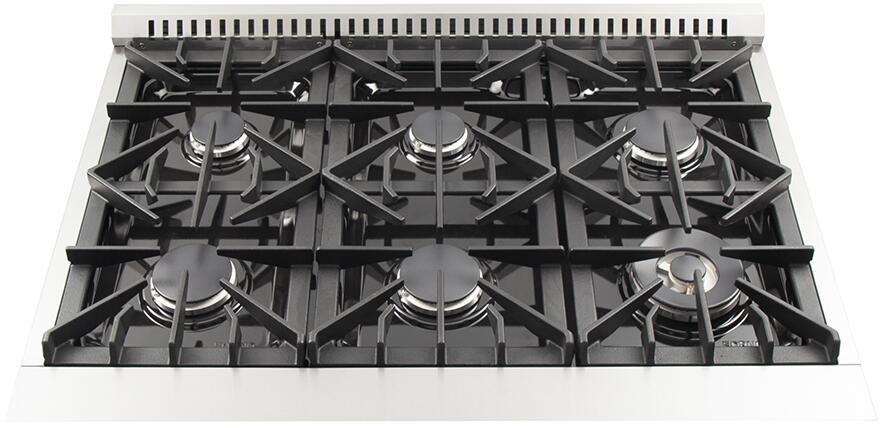 Forno Appliance Package - 36 Inch Gas Range, Wall Mount Range Hood, 60 Inch Refrigerator, AP-FFSGS6244-36-4