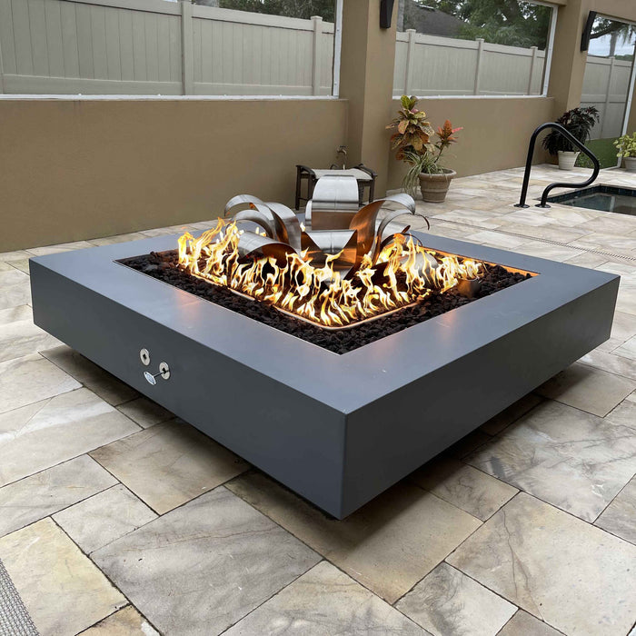 The Outdoor Plus Cabo 36" Square Metal Powder Coat Fire Pit