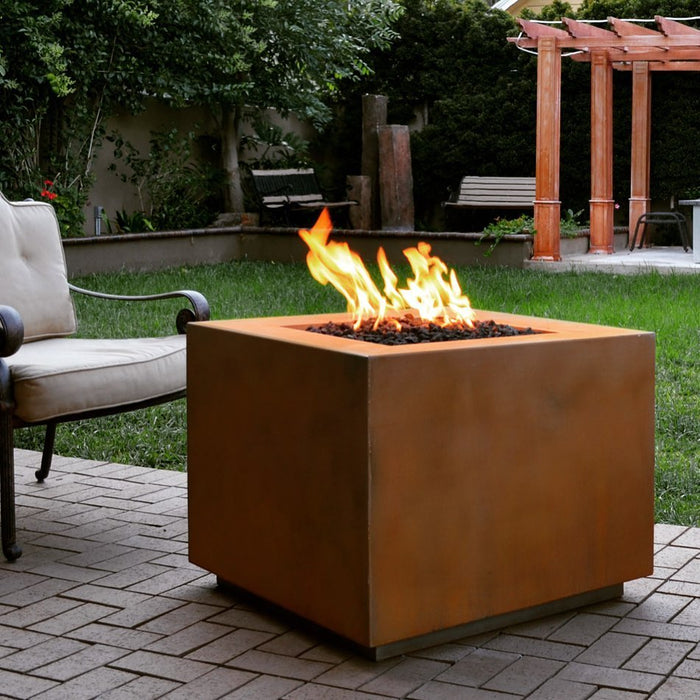 The Outdoor Plus Forma 30" Square Metal Fire Pit