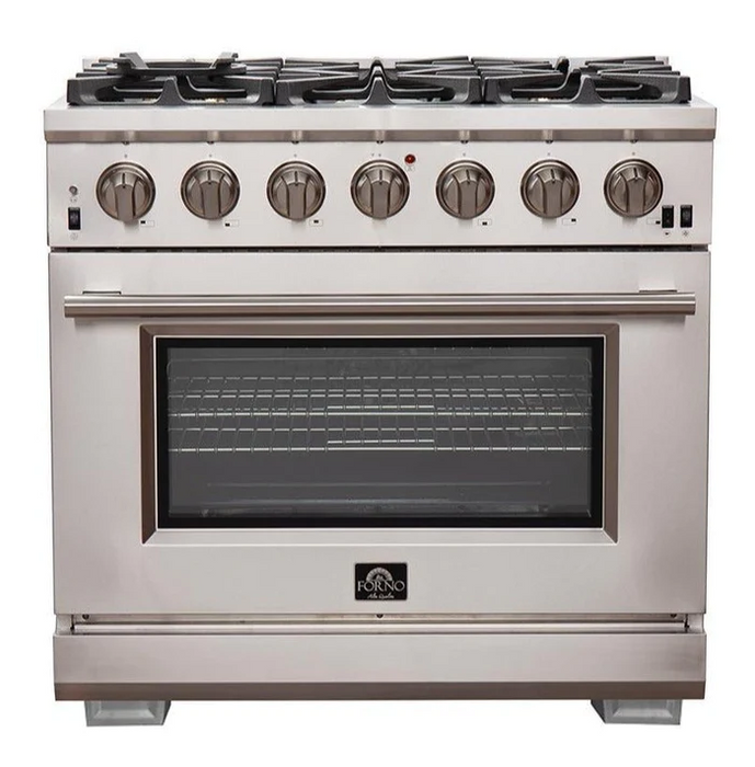 Forno 36″ Pro Series Capriasca Gas Burner / Gas Oven in Stainless Steel 6 Italian Burners, FFSGS6260-36