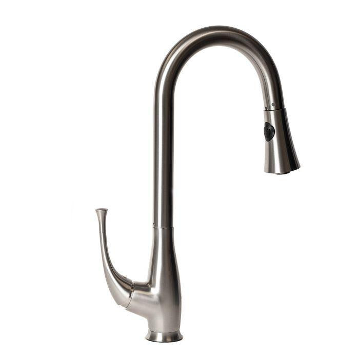 ZLINE Castor Pull Down Kitchen Faucet in Brushed Nickel, CAS-KF-BN