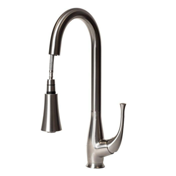 ZLINE Castor Pull Down Kitchen Faucet in Brushed Nickel, CAS-KF-BN