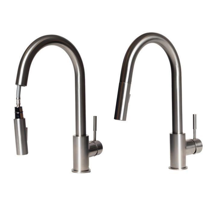 ZLINE Gemini Pull Down Kitchen Faucet in Brushed Nickel, GEM-KF-BN