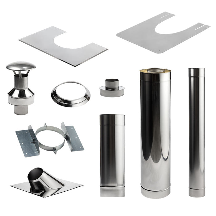 HUUM Thru-Ceiling Sauna Stove Chimney Kit | Stainless Steel