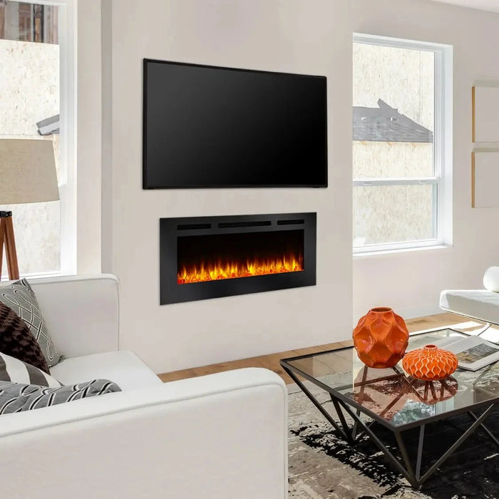 SimpliFire Allusion 40" Linear Electric Recessed Fireplace