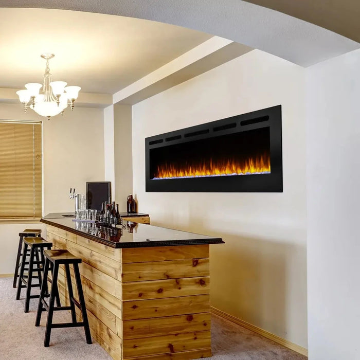 SimpliFire Allusion 40" Linear Electric Recessed Fireplace