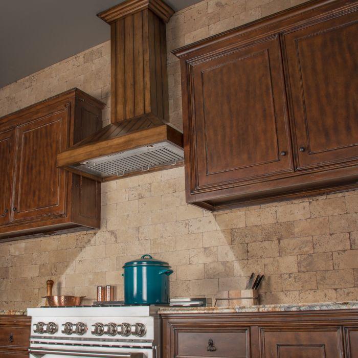 ZLINE 36"  Wooden Wall Mount Range Hood in Rustic Light Finish, KPLL-36