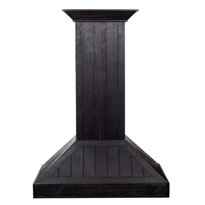 ZLINE 36" Wooden Wall Mount Range Hood in Rustic Dark Finish, KPDD-36