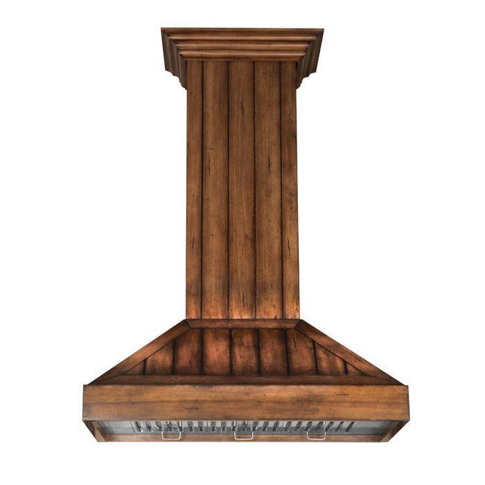 ZLINE 36"  Wooden Wall Mount Range Hood in Rustic Light Finish, KPLL-36