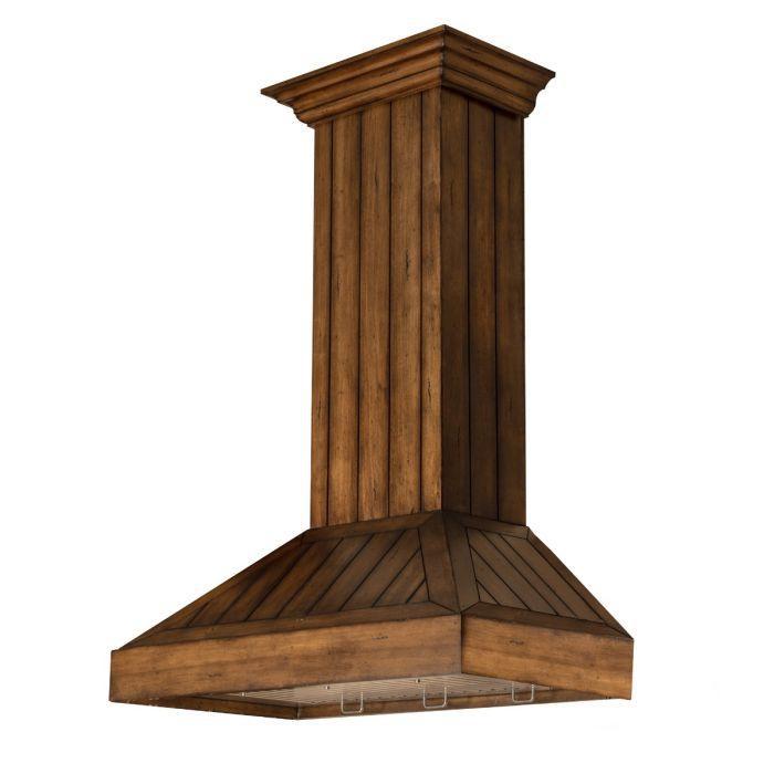 ZLINE 36"  Wooden Wall Mount Range Hood in Rustic Light Finish, KPLL-36