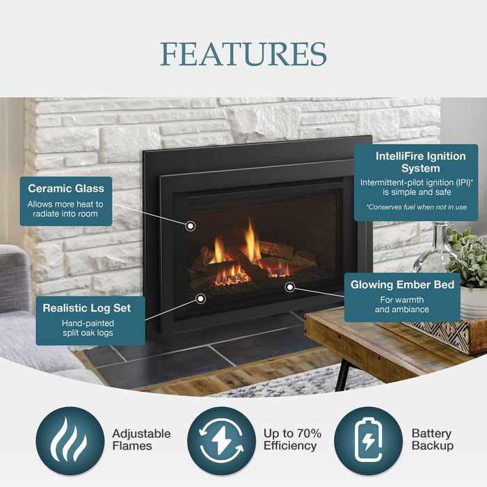 Majestic Jasper 30" Traditional Direct Vent Gas Fireplace Insert