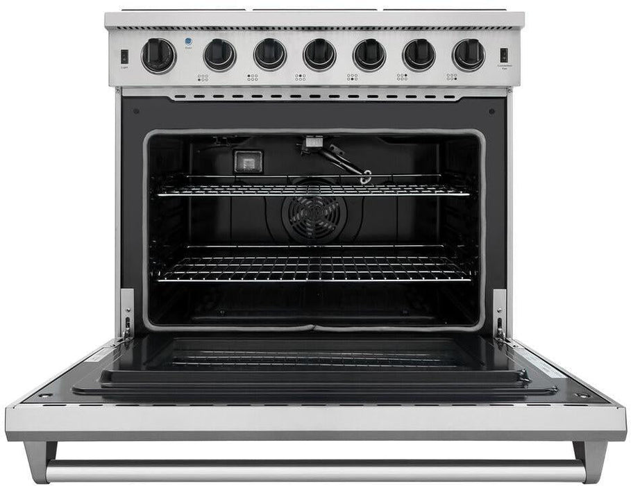 Thor Kitchen 36" Propane Gas Range in Stainless Steel, LRG3601ULP